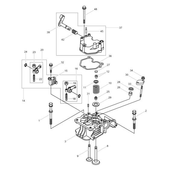 Cylinder Head Assembly for Wacker DPU40 Plate Compactor