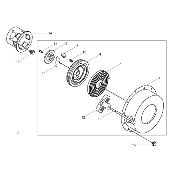 Recoil Starter Assembly for Wacker DPU40 Plate Compactor