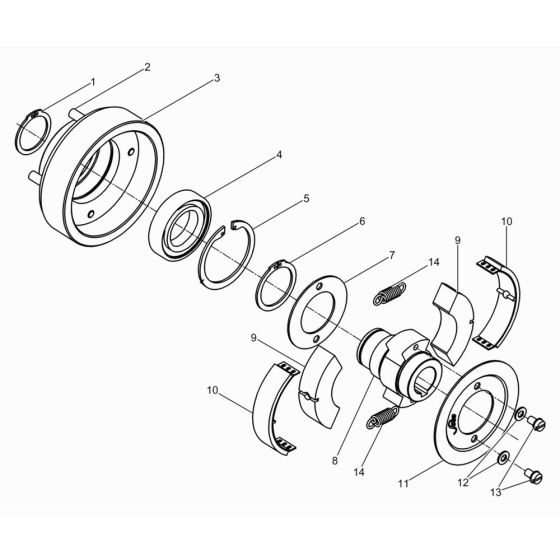 Clutch Assembly for Wacker DPU40 Plate Compactor