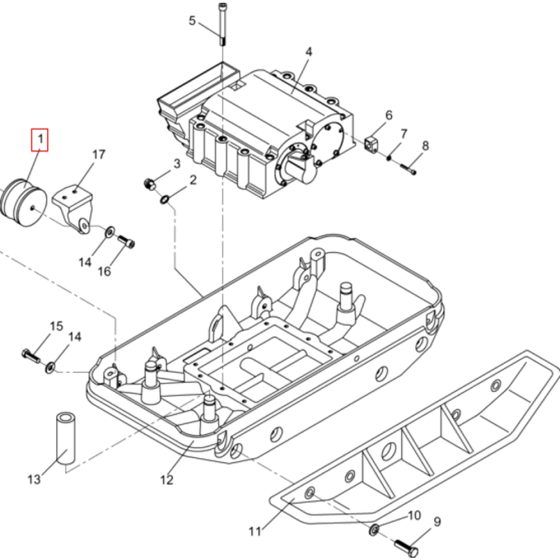 Baseplate Assembly for Wacker DPU4045H-5000007935 (Diesel-Crankstarter) Rev.105 Reversible Plate Compactor