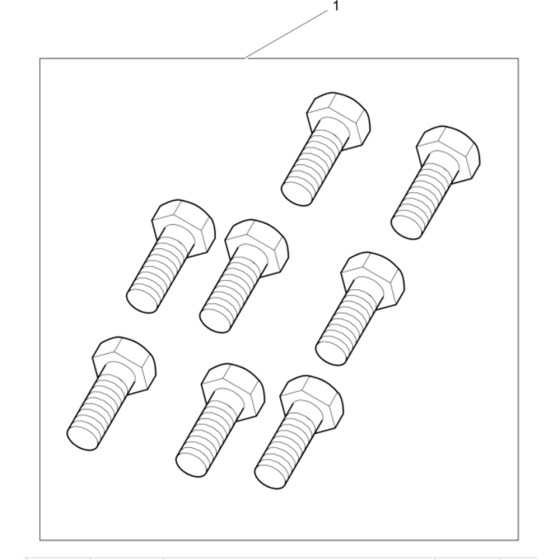 Set of Screws Assembly for Wacker DPU4045H-5000610043 (Diesel-Crankstarter) Rev.102 Reversible Plate Compactor