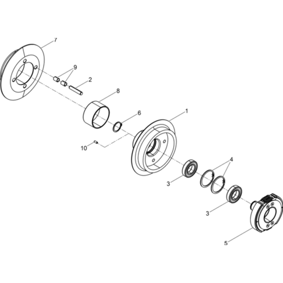 Coupling Assembly for Wacker DPU4045H-5000610044 (Diesel-Crankstarter) Rev.107 Reversible Plate Compactor