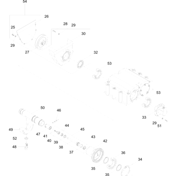 Exciter-1 Assembly for Wacker DPU4045H-5000610051 (Diesel-Crankstarter) Rev.107 Reversible Plate Compactor