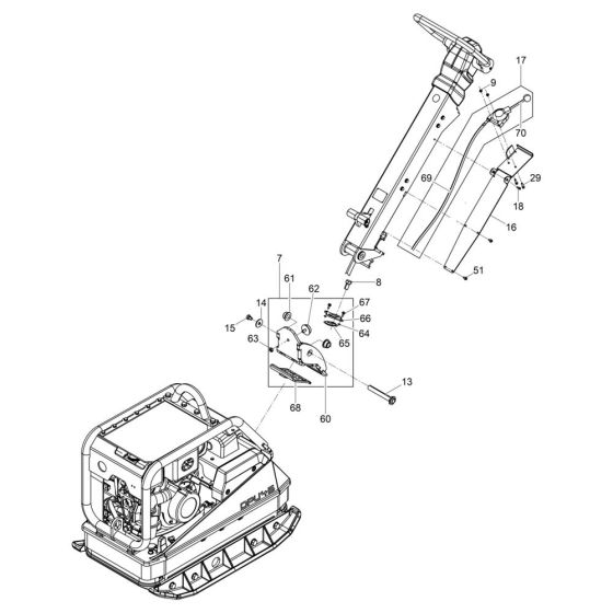 Control Assembly for Wacker DPU45 Plate Compactor