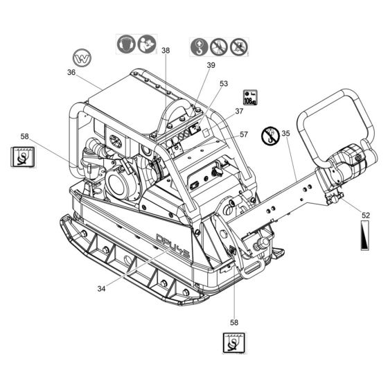 Decals for Wacker DPU45 Plate Compactor