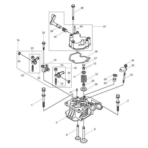 Cylinder Head Assembly for Wacker DPU45 Plate Compactor