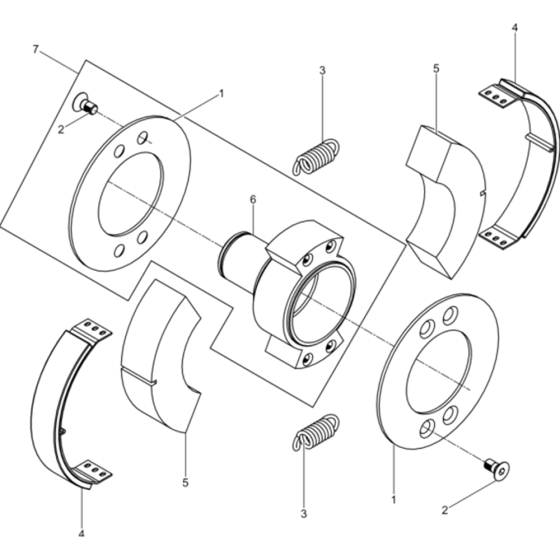 Centrifugal Clutch Assembly for Wacker DPU4545H-5000610348 (Diesel-Crankstarter) Rev.100 Reversible Plate Compactor