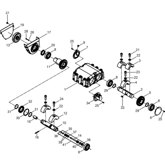 Exciter Assembly for Wacker DPU4545H-5100009661 (Diesel-Crankstarter) Rev.101 Reversible Plate Compactor