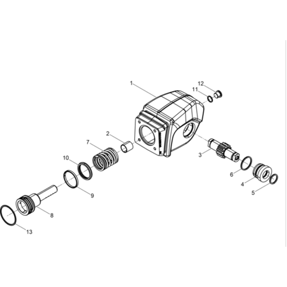 Center Pole Head Assembly for Wacker DPU4545H-5100009661 (Diesel-Crankstarter) Rev.101 Reversible Plate Compactor