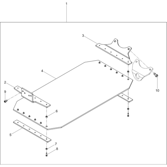 Urethane Pad Kit PGV 4045-5045 Assembly for Wacker DPU4545HAP-5000610349 (Diesel-Crankstarter) Rev.100 Reversible Plate Compactor