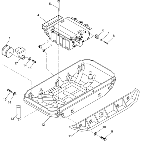 Baseplate Assembly for Wacker DPU5045H-5002004814 Rev.107 Plate Compactor