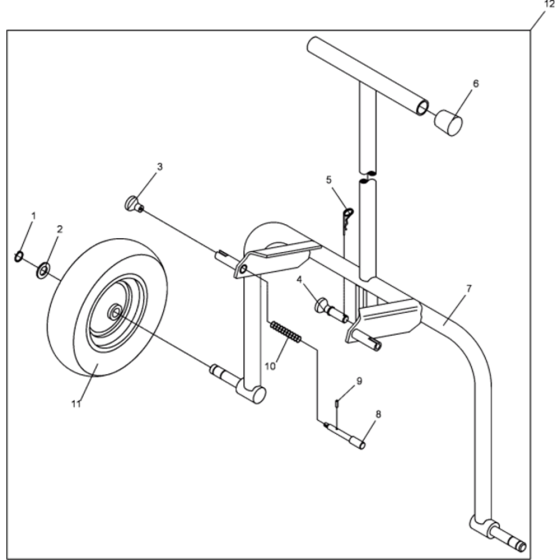 Trolley Assembly for Wacker DPU5045H-5002001041 Rev.105 Plate Compactor