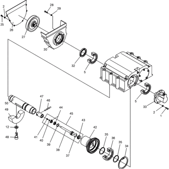 Exciter 2 Assembly for Wacker DPU5045H-5000011551 Rev.105 Plate Compactor