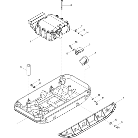 Baseplate Assembly for Wacker DPU5545H-5000102356 Rev.100 Plate Compactor