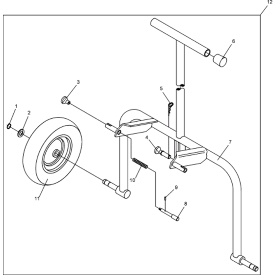 Trolley Assembly for Wacker DPU5545H-5002001041 Rev.101 Plate Compactor