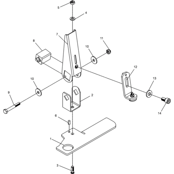 Crank Holder Assembly for Wacker DPU6055-5000126613 Rev.105 Plate Compactor