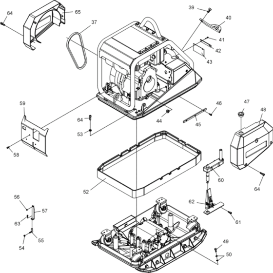 Vibratory Plate 2 Assembly for Wacker DPU6055-5000094072 Rev.103 Plate Compactor