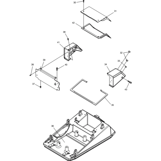 Upper Mass 2 Assembly for Wacker DPU6055-5000011542 Rev.103 Plate Compactor