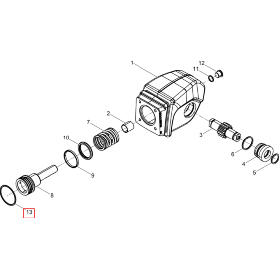 Centre Pole Head Assembly for Wacker DPU6555HS-5000011050 Rev.102 Plate Compactor