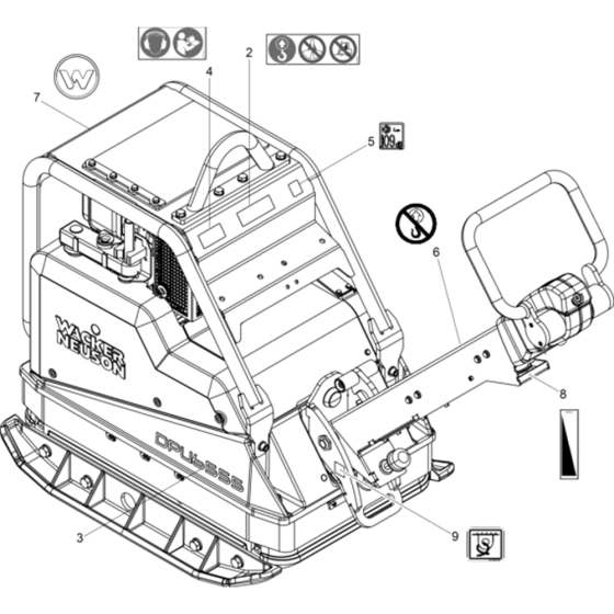 Labels Assembly for Wacker DPU6555HS-1000184310 Rev.102 Plate Compactor