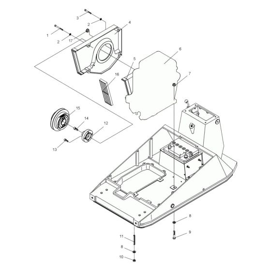 Fan Assembly for Wacker DPU7060 Plate Compactor