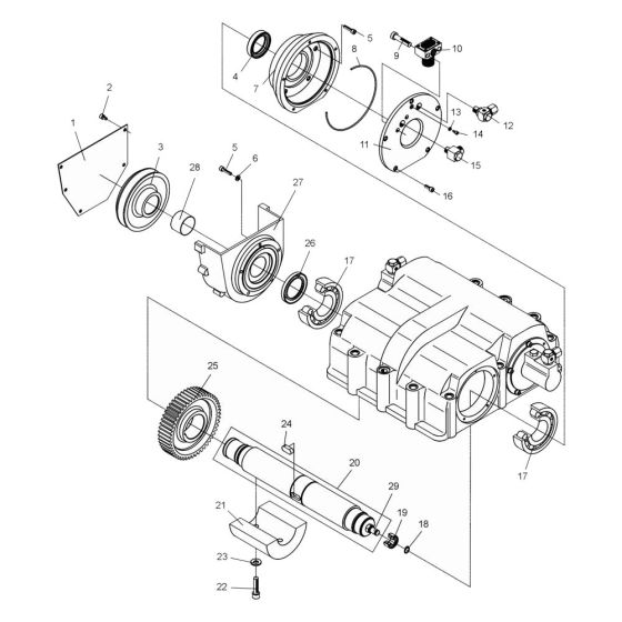 Exciter Assembly for Wacker DPU7060 Plate Compactor