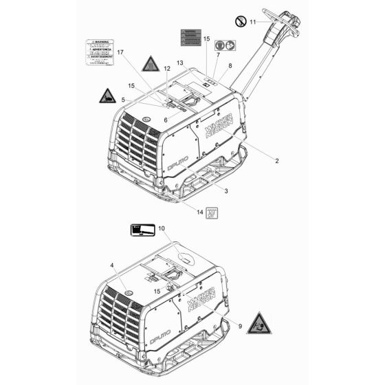 Decals for Wacker DPU80 Plate Compactor