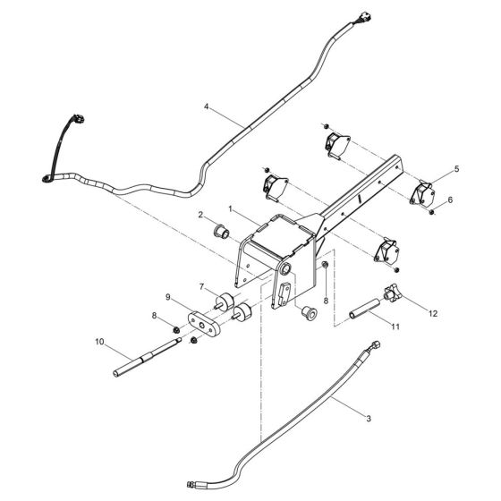 Center Pole Base Assembly for Wacker DPU90 Plate Compactor