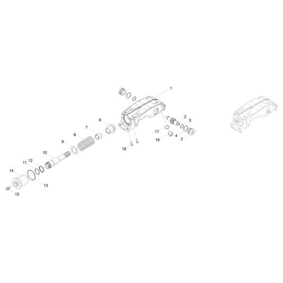 Center Pole Head Assembly for Wacker DPU90 Plate Compactor