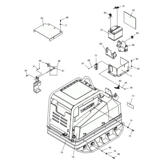 Battery Assembly for Wacker DPU9070 Plate Compactor