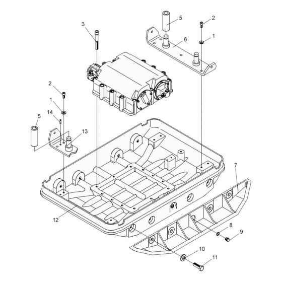 Baseplate Assembly for Wacker DPU9070 Plate Compactor