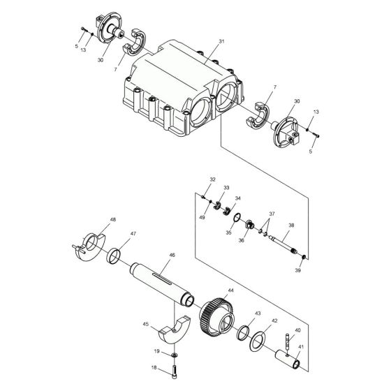 Exciter Assembly -1 for Wacker DPU9070 Plate Compactor