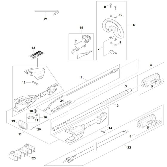 Drive Tube Assembly for Stihl HLA 65 Hedgetrimmer