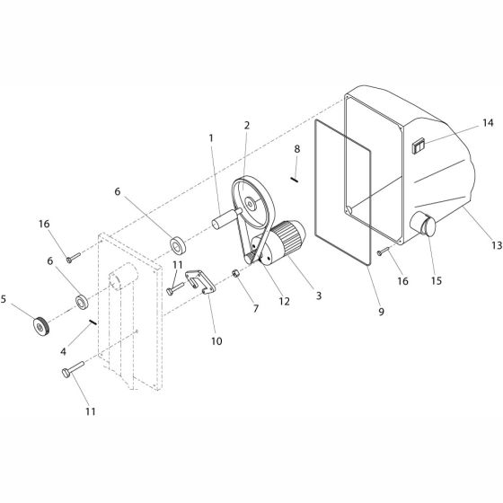 Drive Kit Assembly for Altrad Belle TBE130 TBE165 Upright Mixers