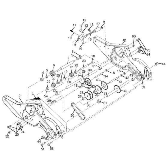 Transmission Assembly for Husqvarna DRT 900 Cultivator/Tiller