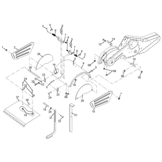 Shield Assembly for Husqvarna DRT 900 LS Cultivator/Tiller