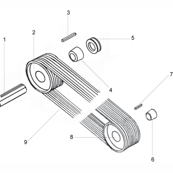 Drive Setup Assembly for Altrad Belle Claymore Floor Saw