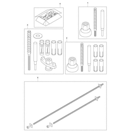 Accessories for Husqvarna DS 150 Drill Stand