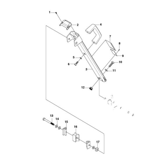 Back Support Assembly for Husqvarna DS 150 Drill Stand