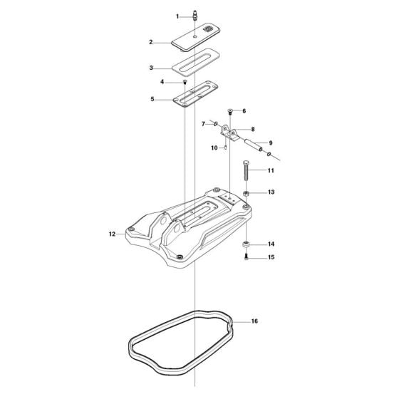 Base Plate Assembly for Husqvarna DS 150 Drill Stand