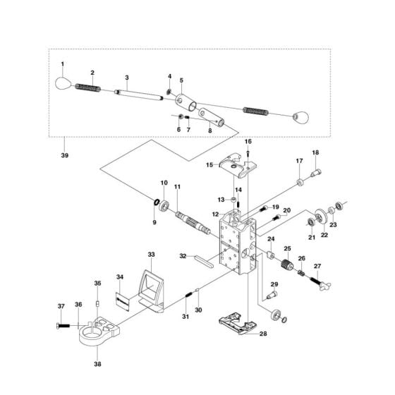 Carriage Assembly for Husqvarna DS 150 Drill Stand