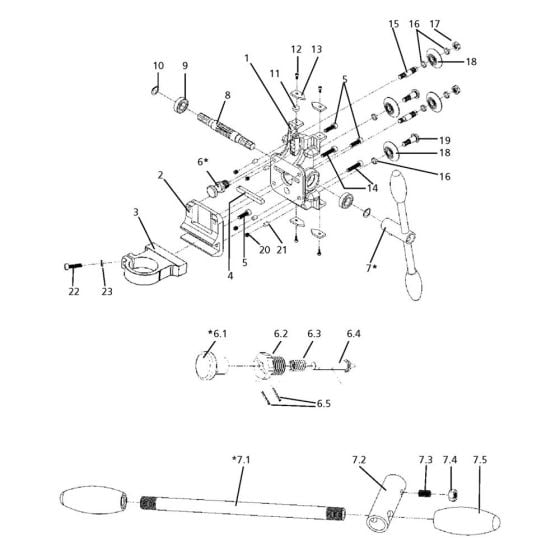 Carriage Assembly for Husqvarna DS 160 Drill Stand