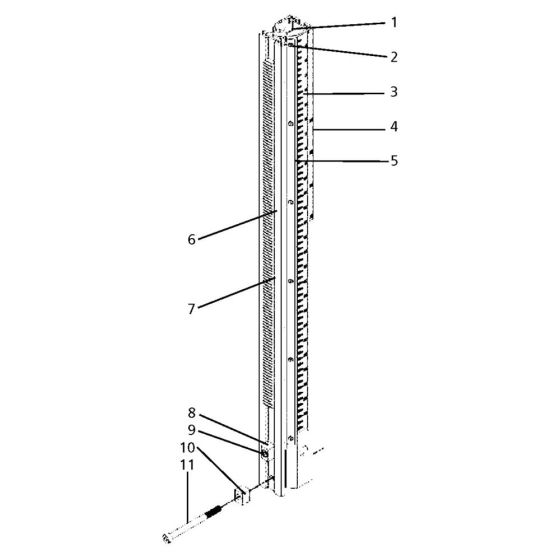 Column Assembly for Husqvarna DS 160 Drill Stand