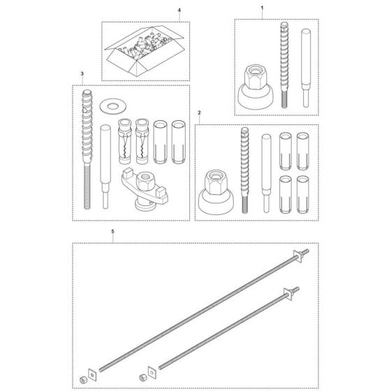 Accessories for Husqvarna DS 250 Drill Stand