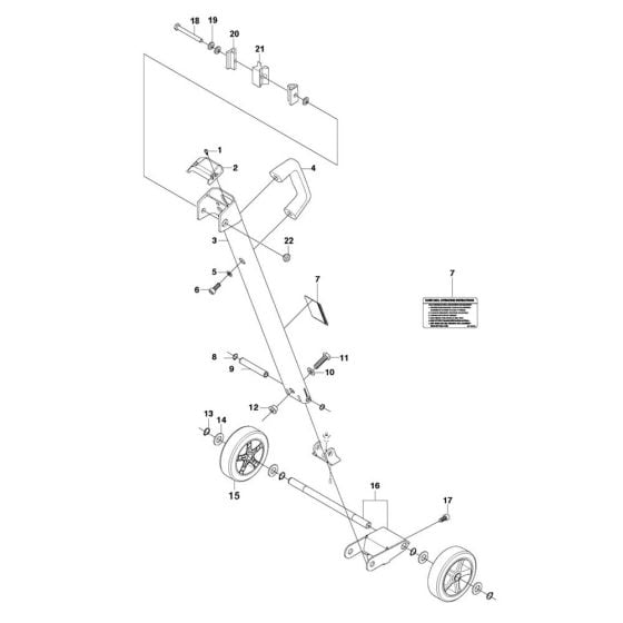 Back Support Assembly for Husqvarna DS 250 Drill Stand