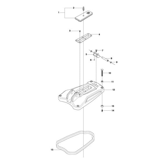 Base Plate Assembly for Husqvarna DS 250 Drill Stand