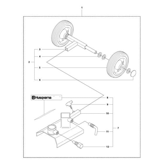 Base Plate Assembly for Husqvarna DS 40 Gyro Drill Stand