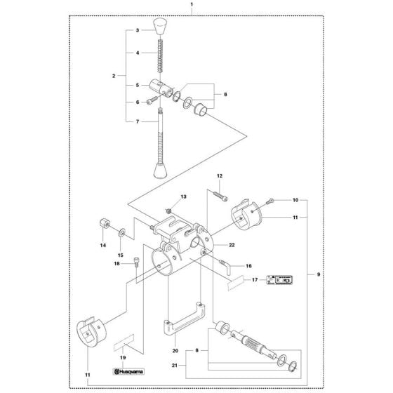 Carriage Assembly for Husqvarna DS 40 Gyro Drill Stand