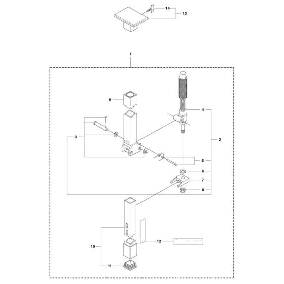 Expandable Column Assembly for Husqvarna DS 40 Gyro Drill Stand