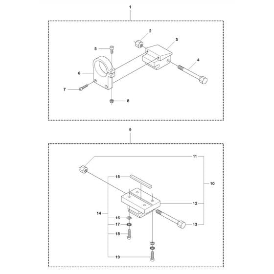 Frame Assembly for Husqvarna DS 40 Gyro Drill Stand